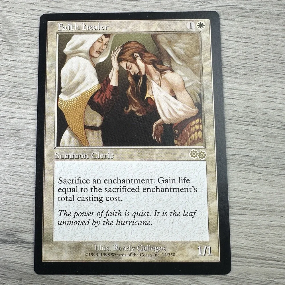 MTG Faith Healer Urza's Saga Rare Magic The Gathering LP Reserved List